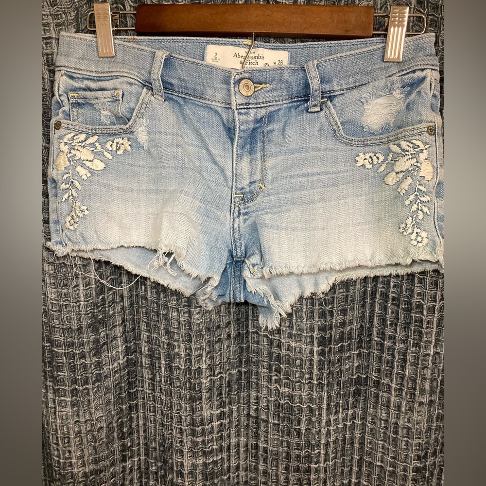 Abercrombie & Fitch Light Blue Denim Shorts